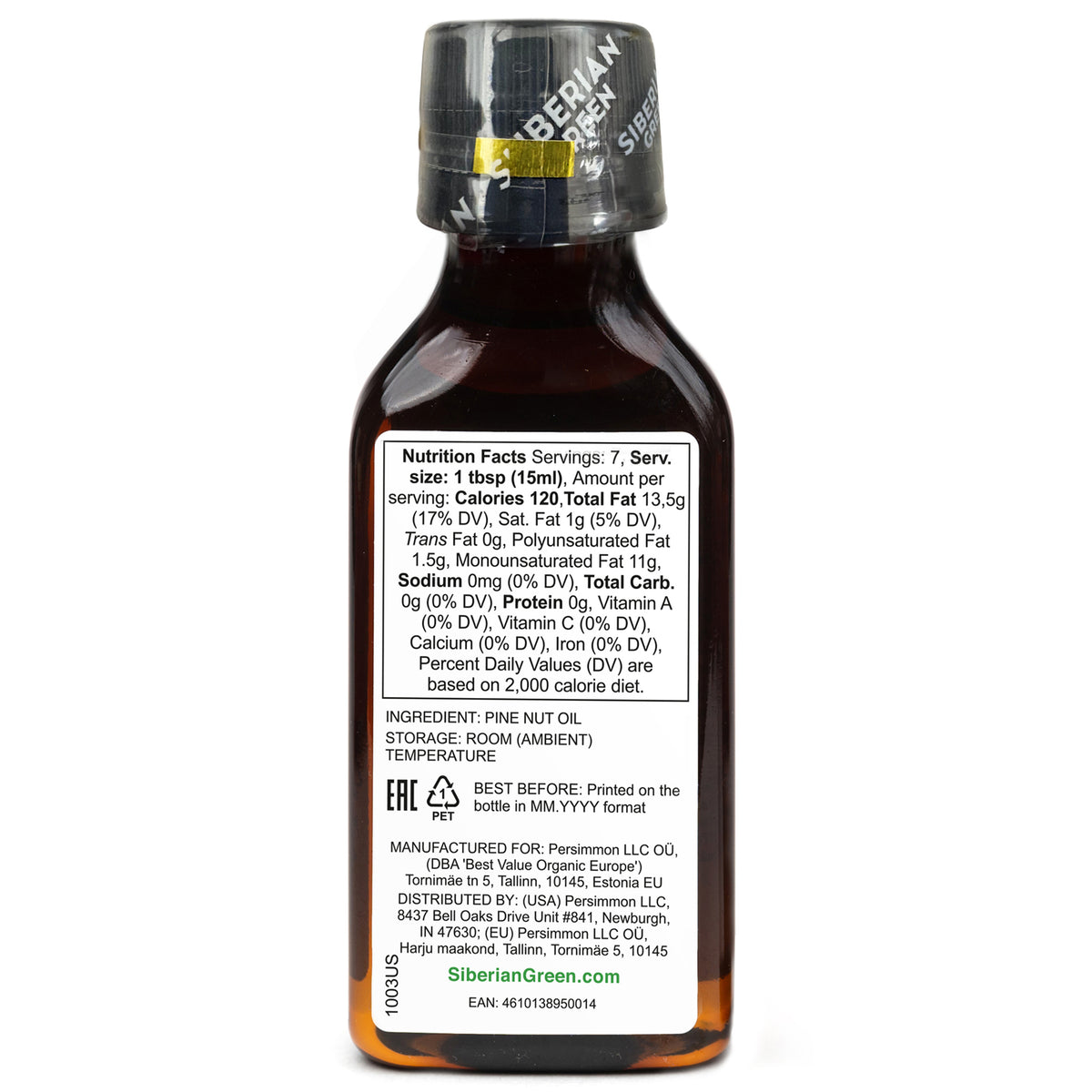 Sibirisches Pinienkernöl - Сold Pressed Premium Qualität