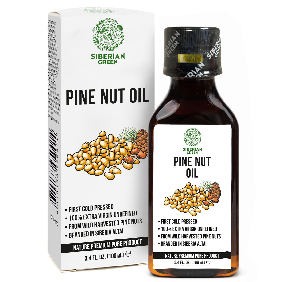 Huile de noix de pin de Sibérie - Сold Pressed Premium quality