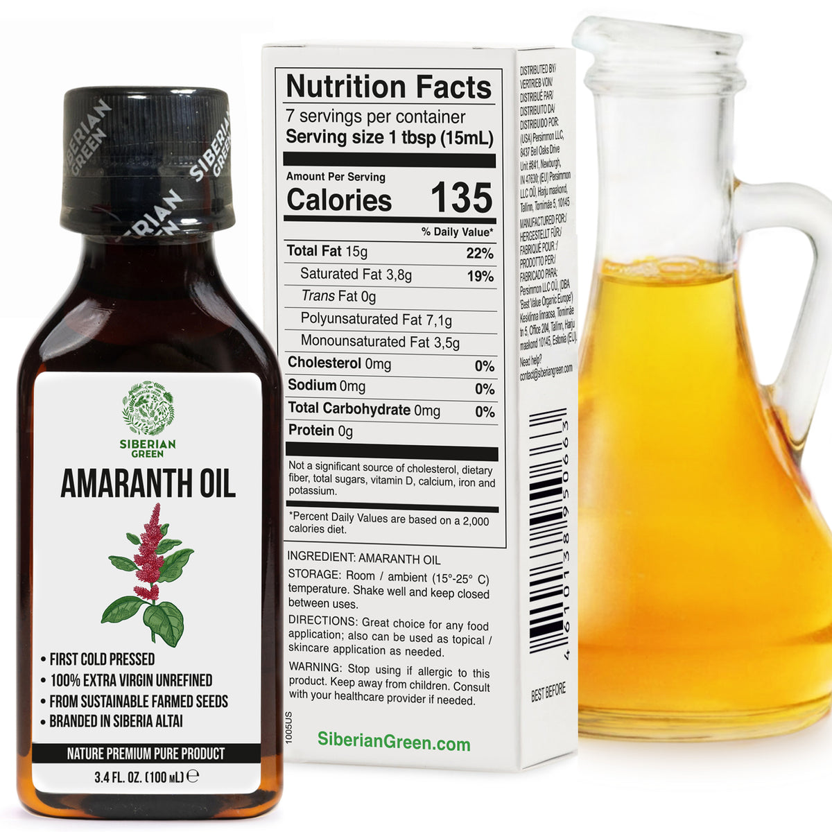 Huile d'amarante de Sibérie de qualité supérieure - 100 ml