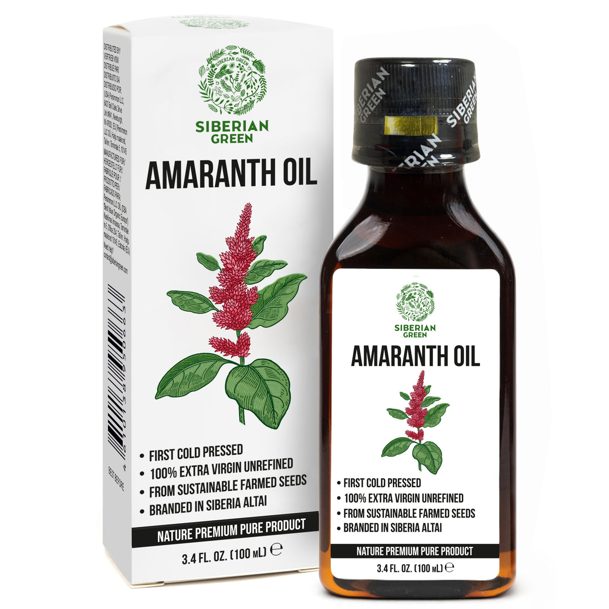 Huile d'amarante de Sibérie de qualité supérieure - 100 ml