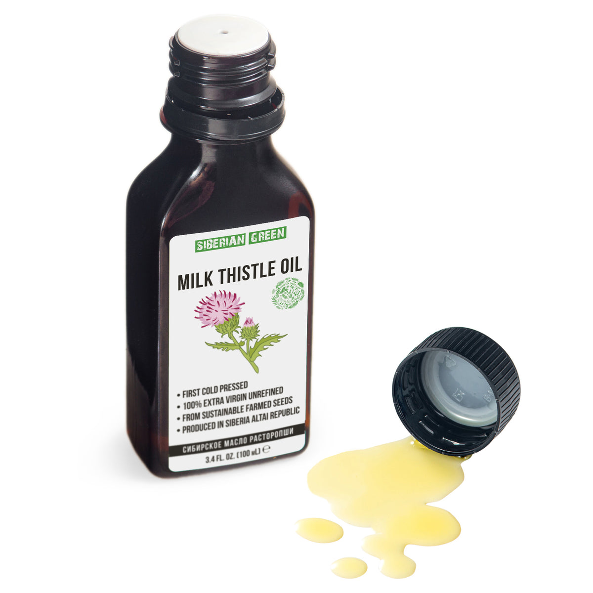 Pure & Extra Virgin Cold-Pressed Organic Milk Thistle Oil | 100 ml