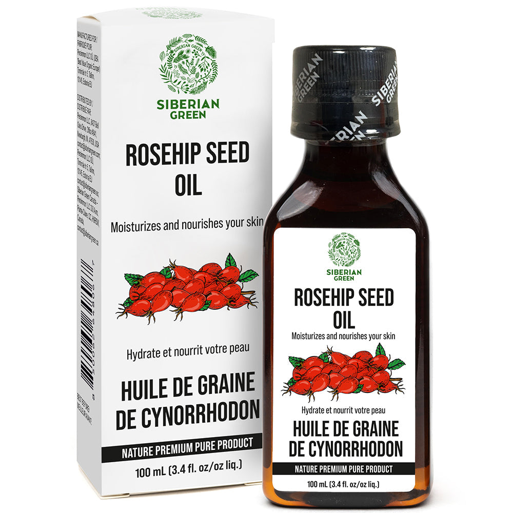 Siberian Green Wild Harvested Rosehip Seed Oil 100ml | Extra Virgin 100% Natural Skin and Wellness
