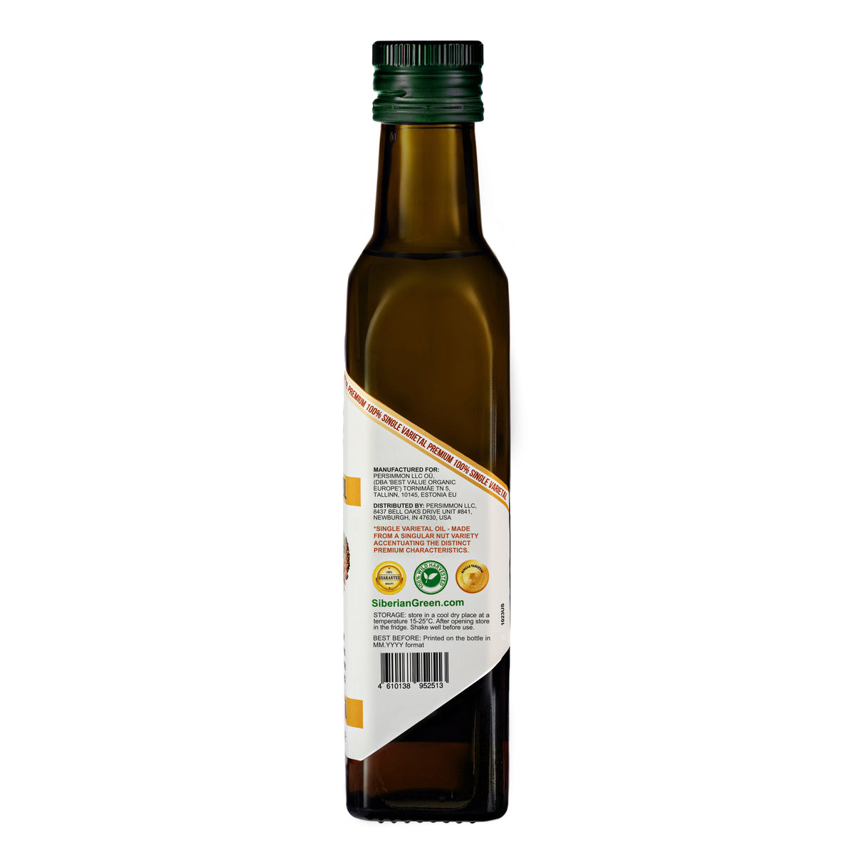 Siberian Green Organic Pine Nut Oil – Cold Pressed | 250ml Glass Bottle