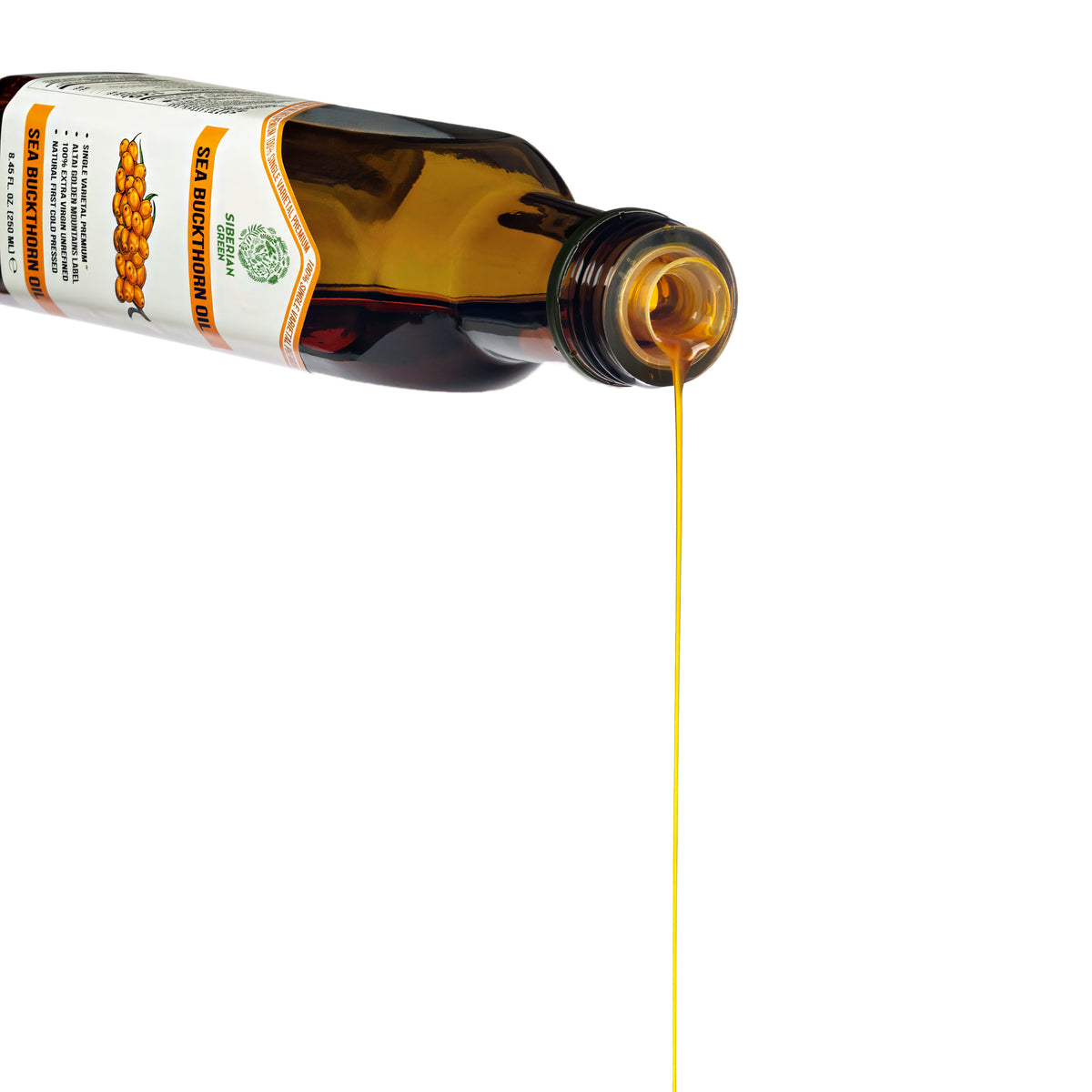 Siberian Green Sea Buckthorn Oil – 250ml Extra Virgin Cold-Pressed