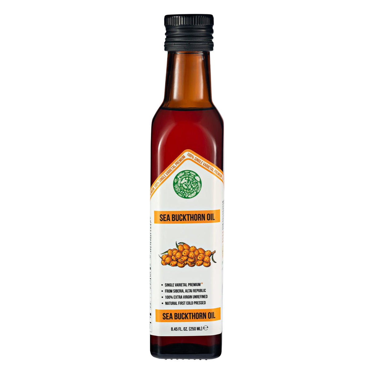 Siberian Green Sea Buckthorn Oil – 250 ml Extra Virgin 