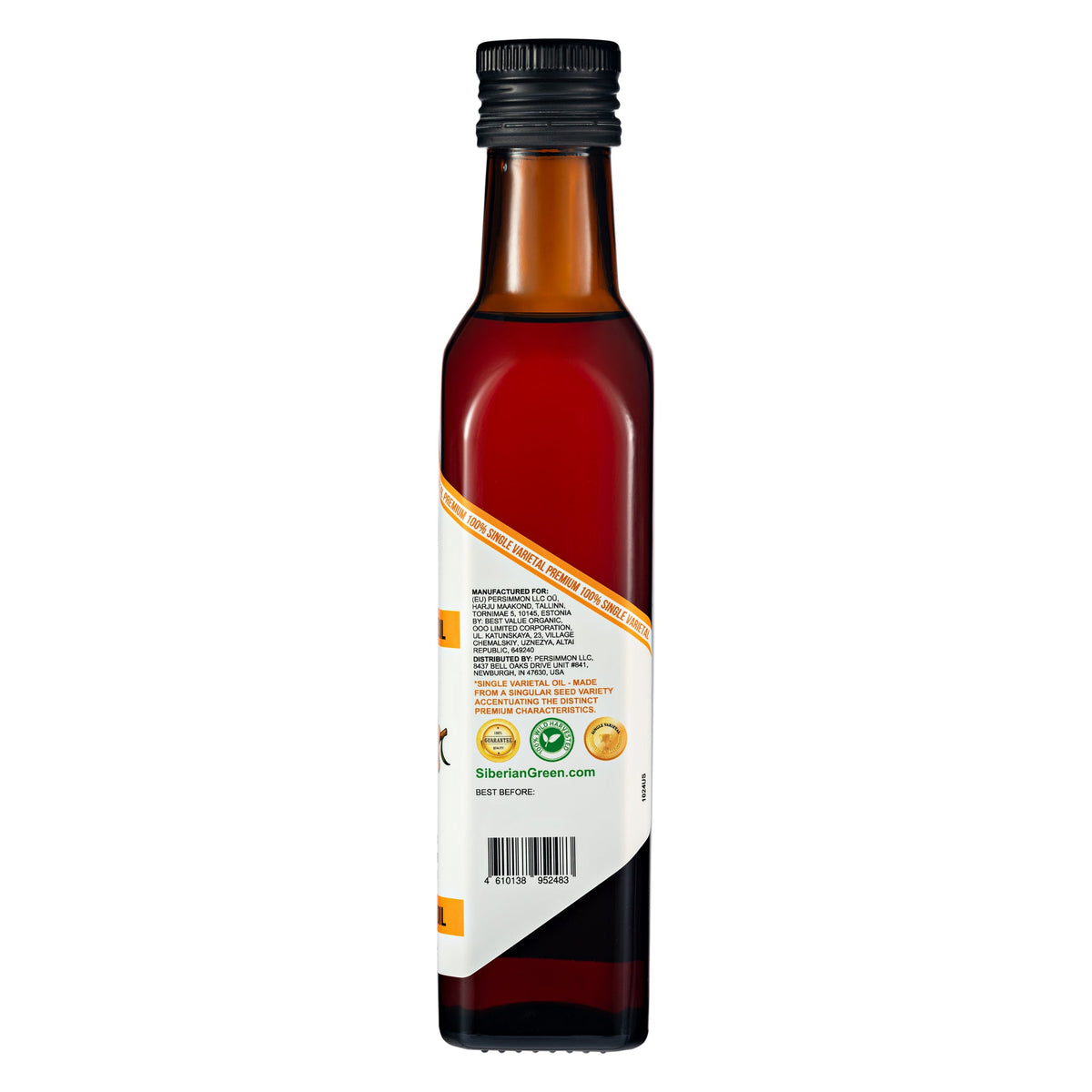 Cold-Pressed, Single Varietal, Food-Grade Oil for Cooking, Skin & Hair Care