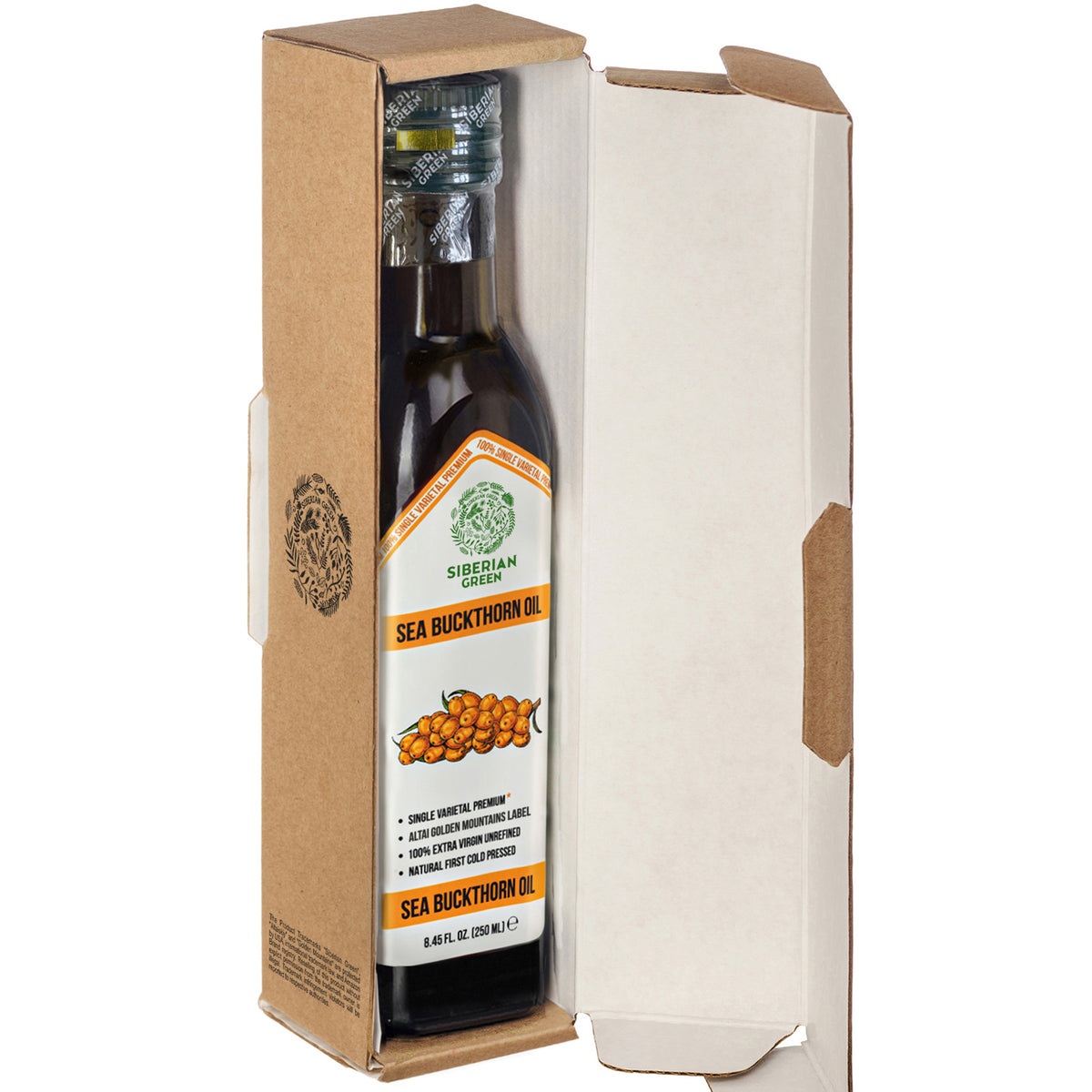 Olio di amaranto verde siberiano - Spremuto a freddo | Bottiglia di vetro da 250 ml