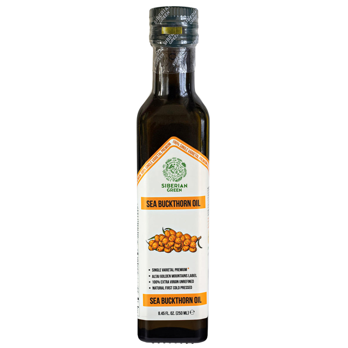 Olio di amaranto verde siberiano - Spremuto a freddo | Bottiglia di vetro da 250 ml