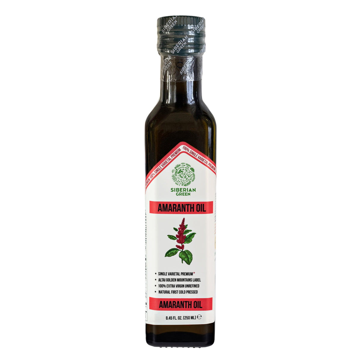 Siberian Green Amaranth Oil – Cold Pressed | 250ml Glass Bottle