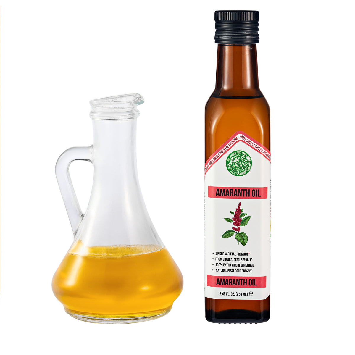 Siberian Green Amaranth Oil – Cold Pressed | 250ml Glass Bottle
