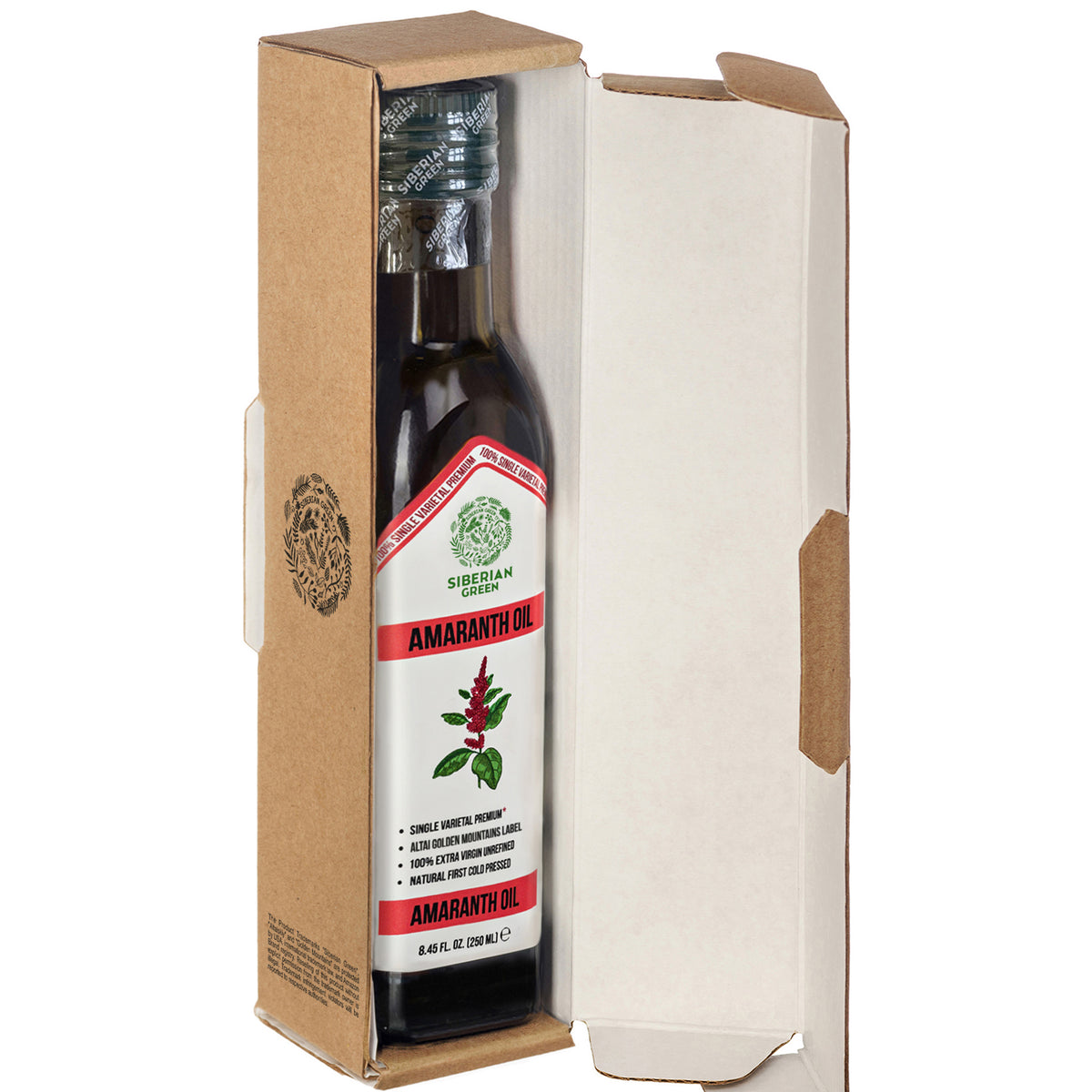 Siberian Green Amaranth Oil – Cold Pressed | 250ml Glass Bottle
