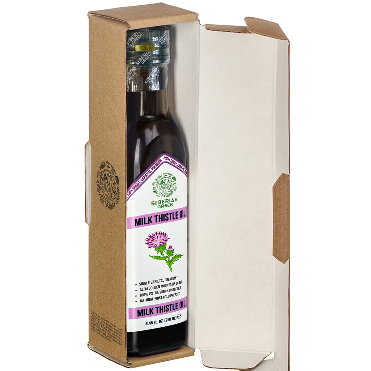 Huile de Chardon Vert de Sibérie - 250ml Extra Vierge pressée à froid
