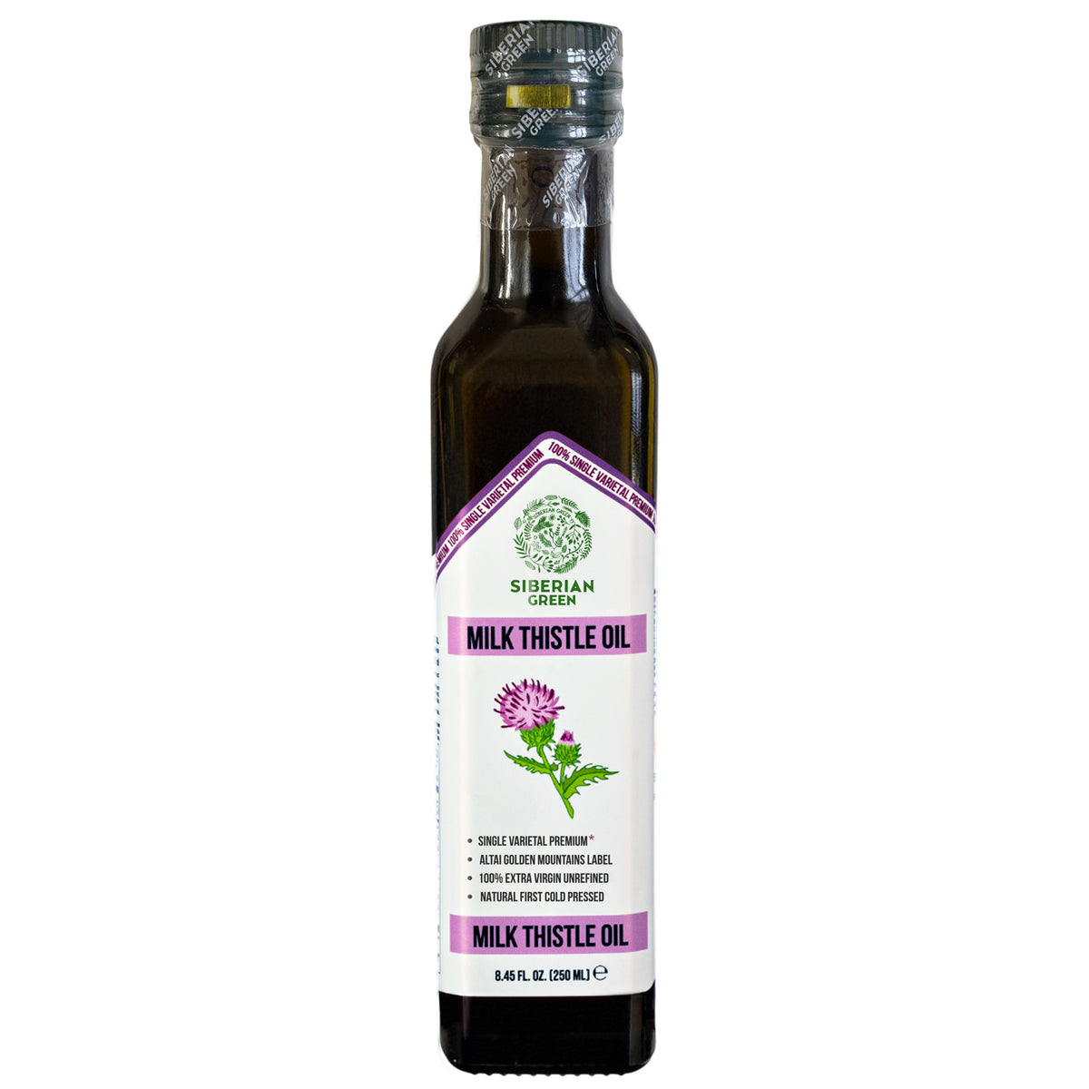 Huile de Chardon Vert de Sibérie - 250ml Extra Vierge pressée à froid