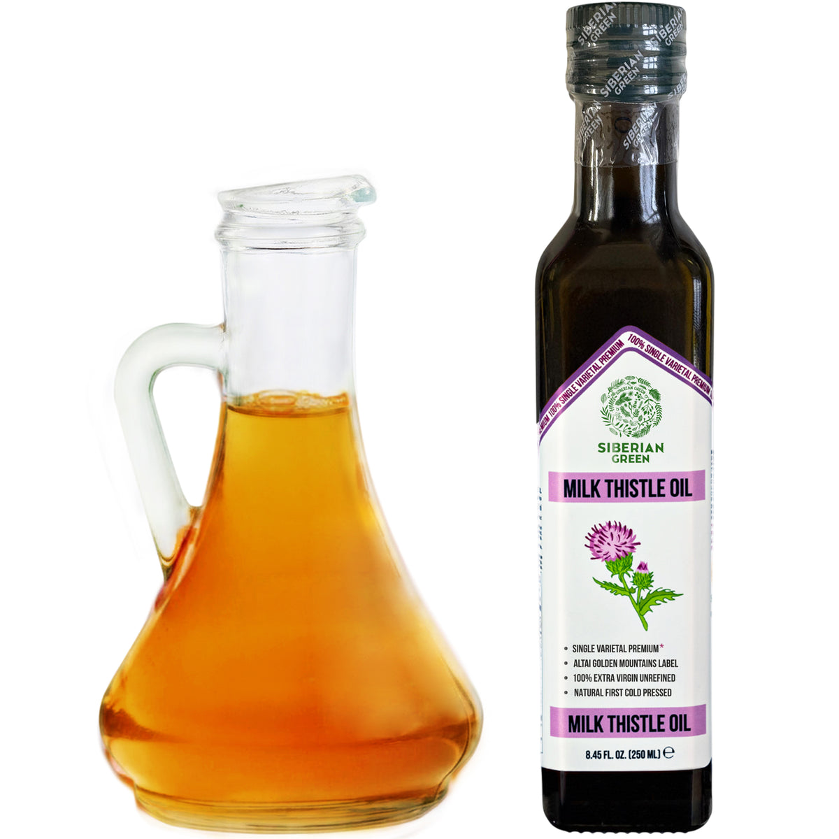 Siberian Green Milk Thistle Oil – 250ml Cold-Pressed Extra Virgin