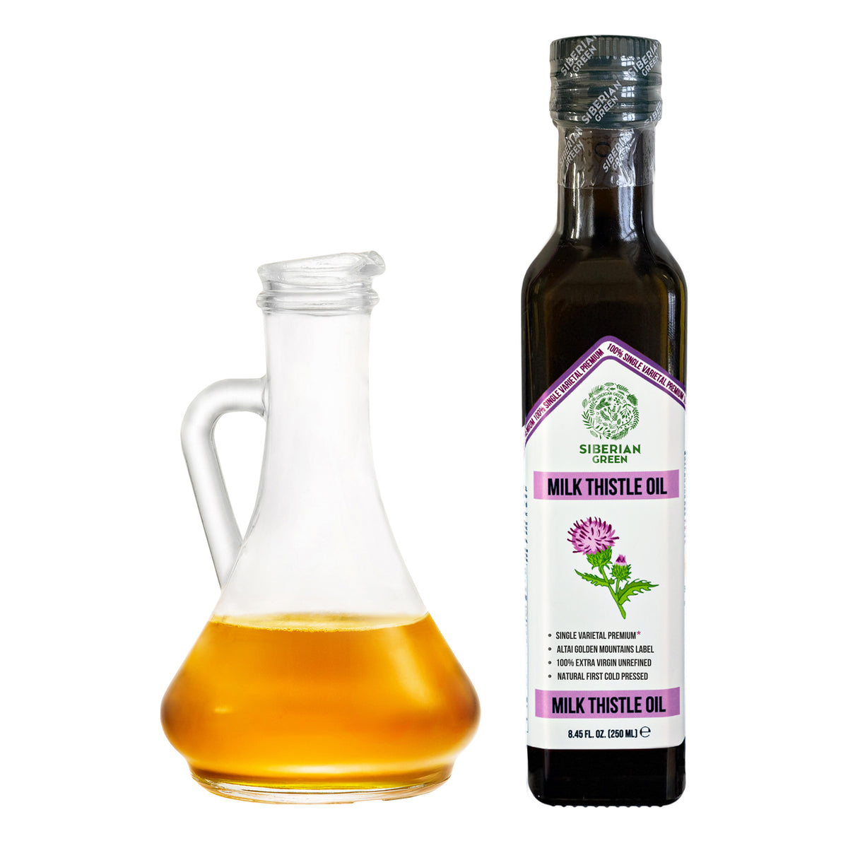 Siberian Green Milk Thistle Oil – 250ml Cold-Pressed Extra Virgin