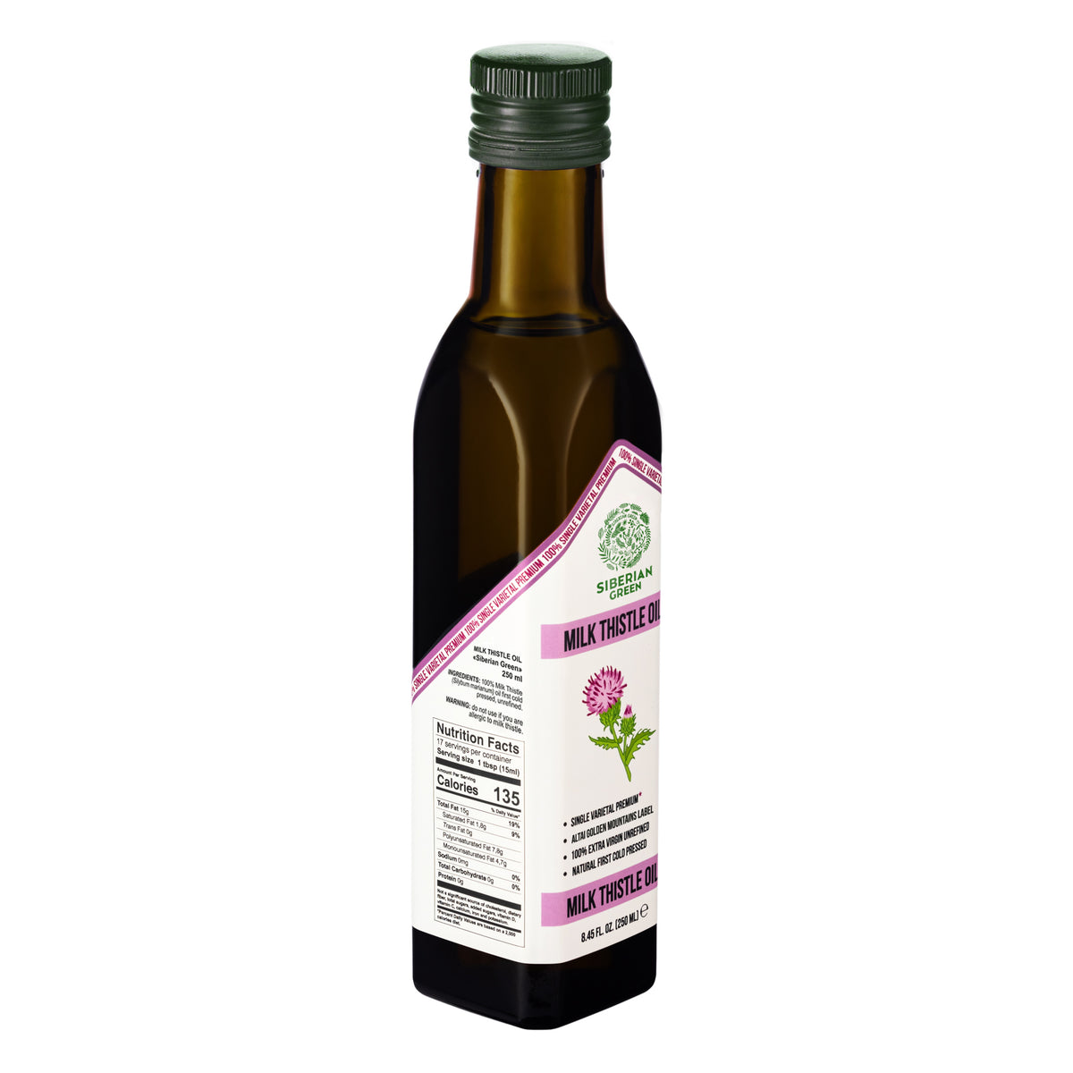 Siberian Green Milk Thistle Oil – 250ml Cold-Pressed Extra Virgin