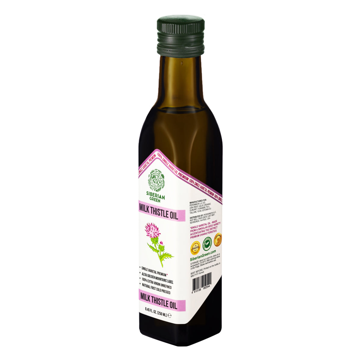 Siberian Green Milk Thistle Oil – 250ml Cold-Pressed Extra Virgin