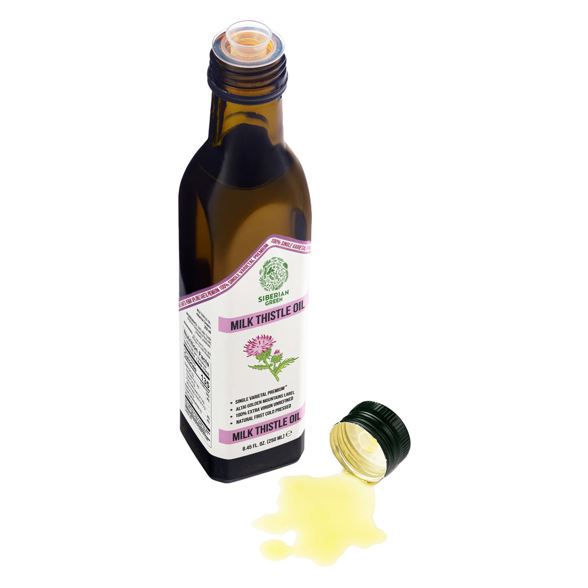 Siberian Green Milk Thistle Oil – 250ml Cold-Pressed Extra Virgin