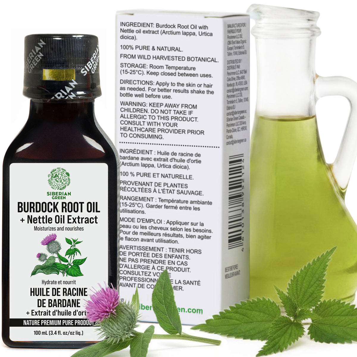 Olio di bardana con ortica: Un approccio unico per capelli sani