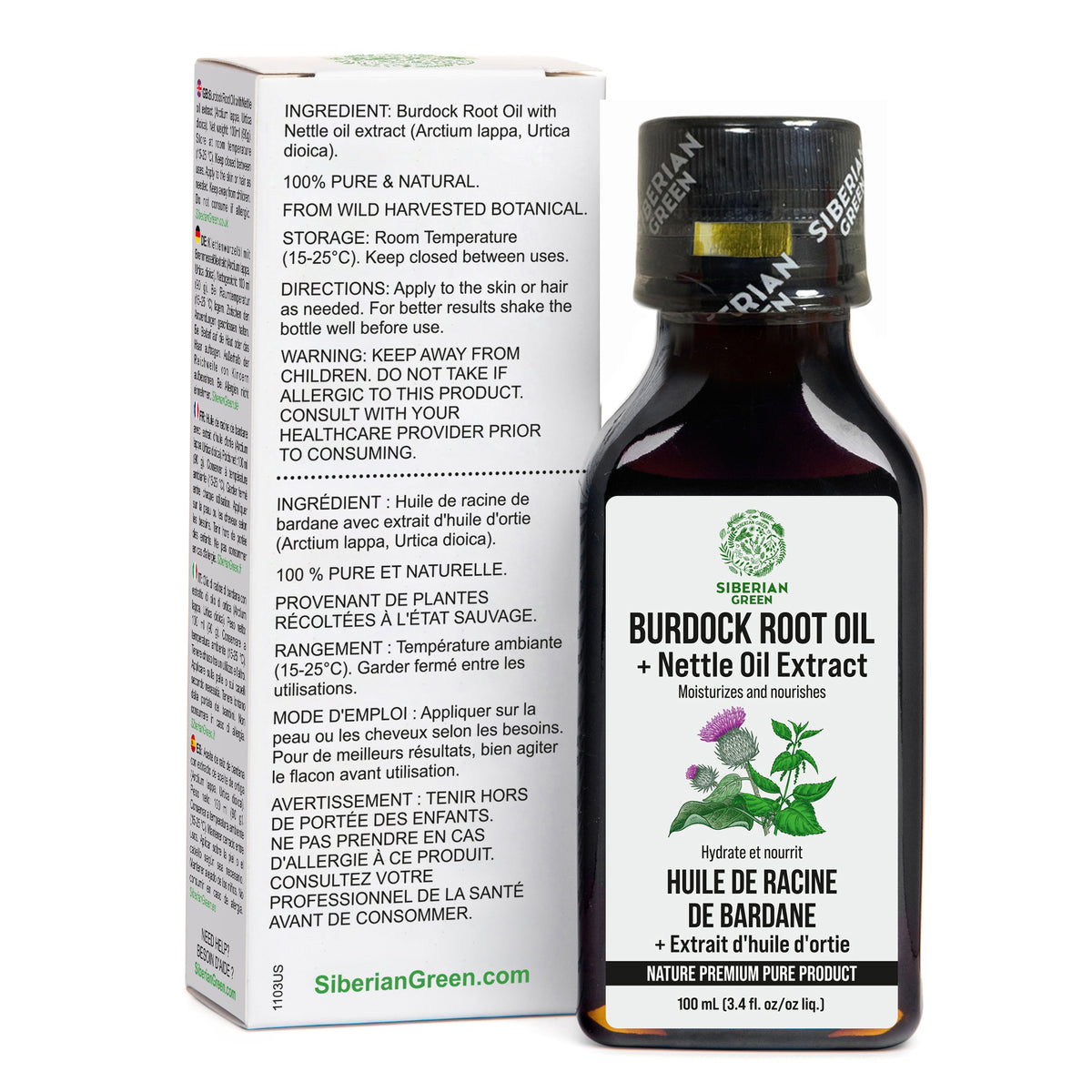 Olio di bardana con ortica: Un approccio unico per capelli sani