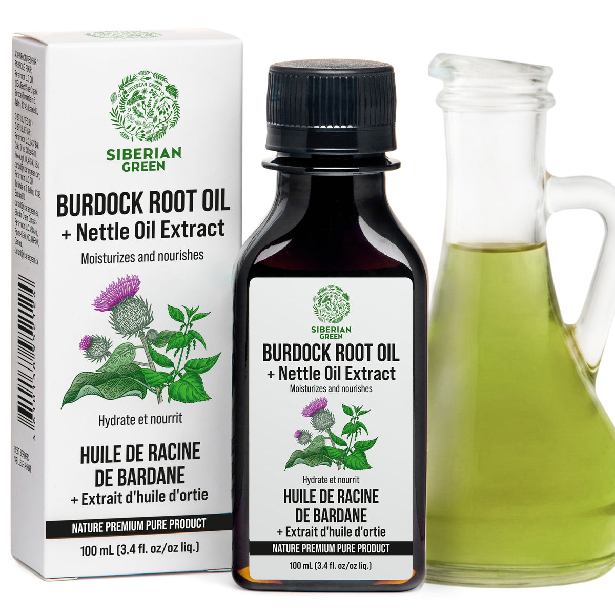 Olio di bardana con ortica: Un approccio unico per capelli sani