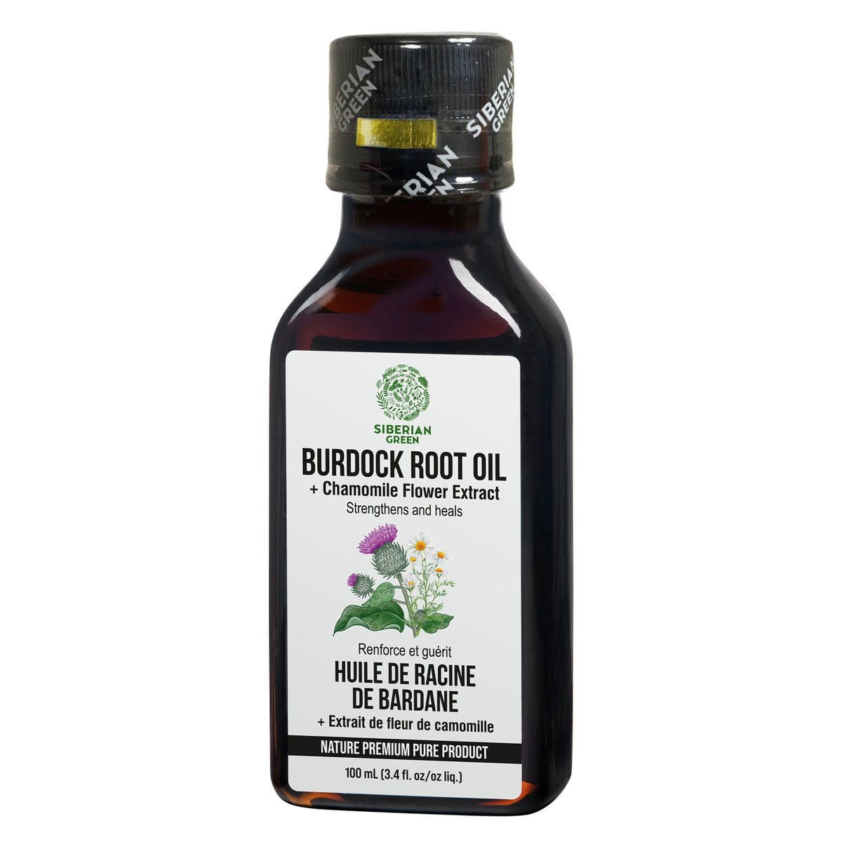 Olio di bardana con estratto di camomilla - Trattamento naturale per capelli più sani e forti