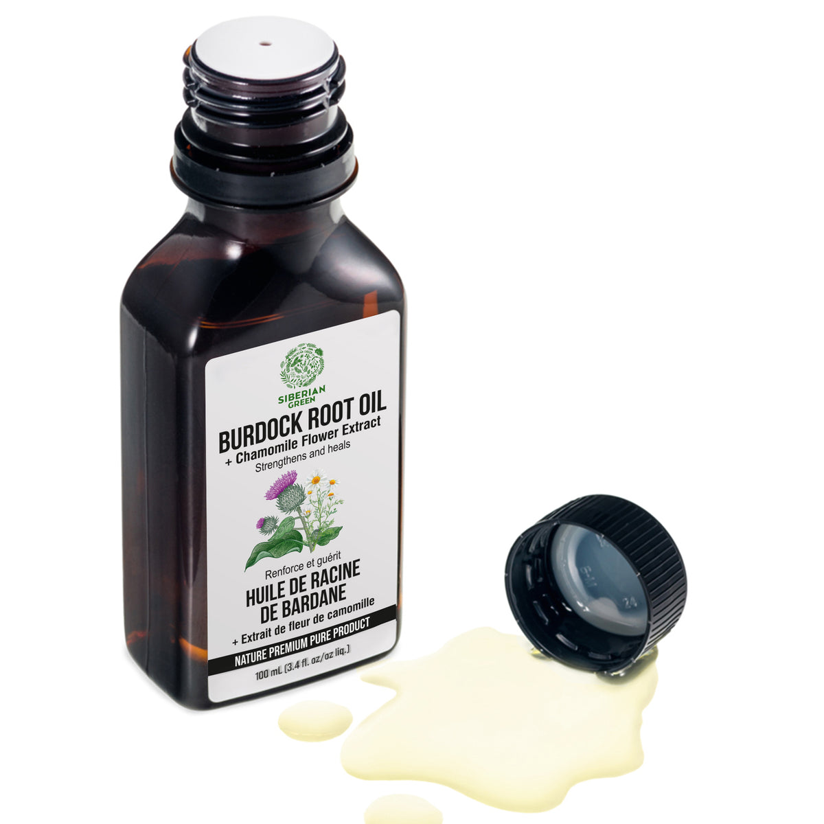 Aceite de bardana con extracto de manzanilla - Tratamiento natural para un cabello más sano y fuerte