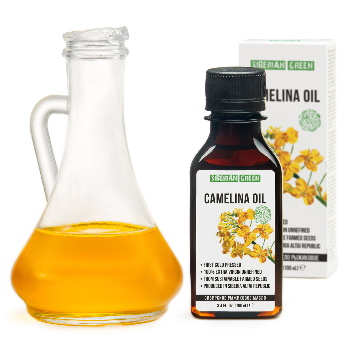 Siberian Camelina Oil – Extra Virgin, Cold-Pressed (100ml)