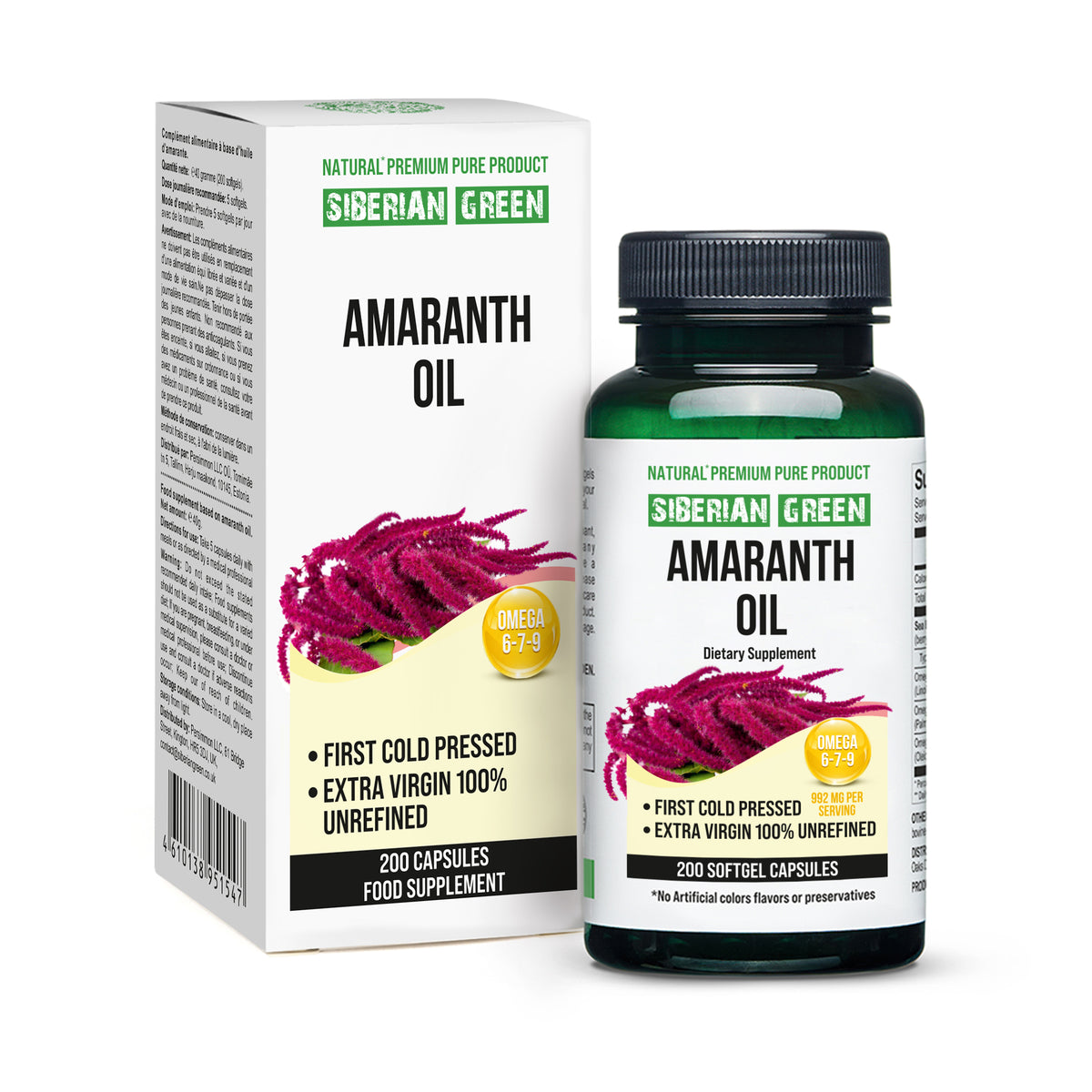 Organic Amaranth Seed Oil Capsules – 200 Softgels