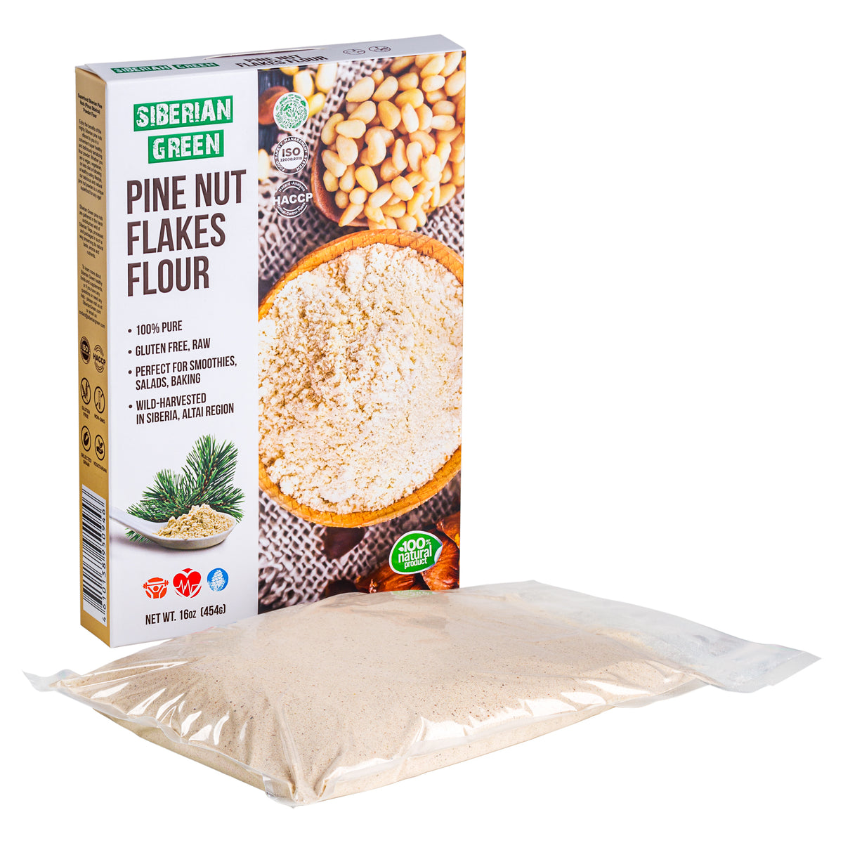 Siberian Pine Nut Powder – 454g | Organic Pine Nut Flour from Altai