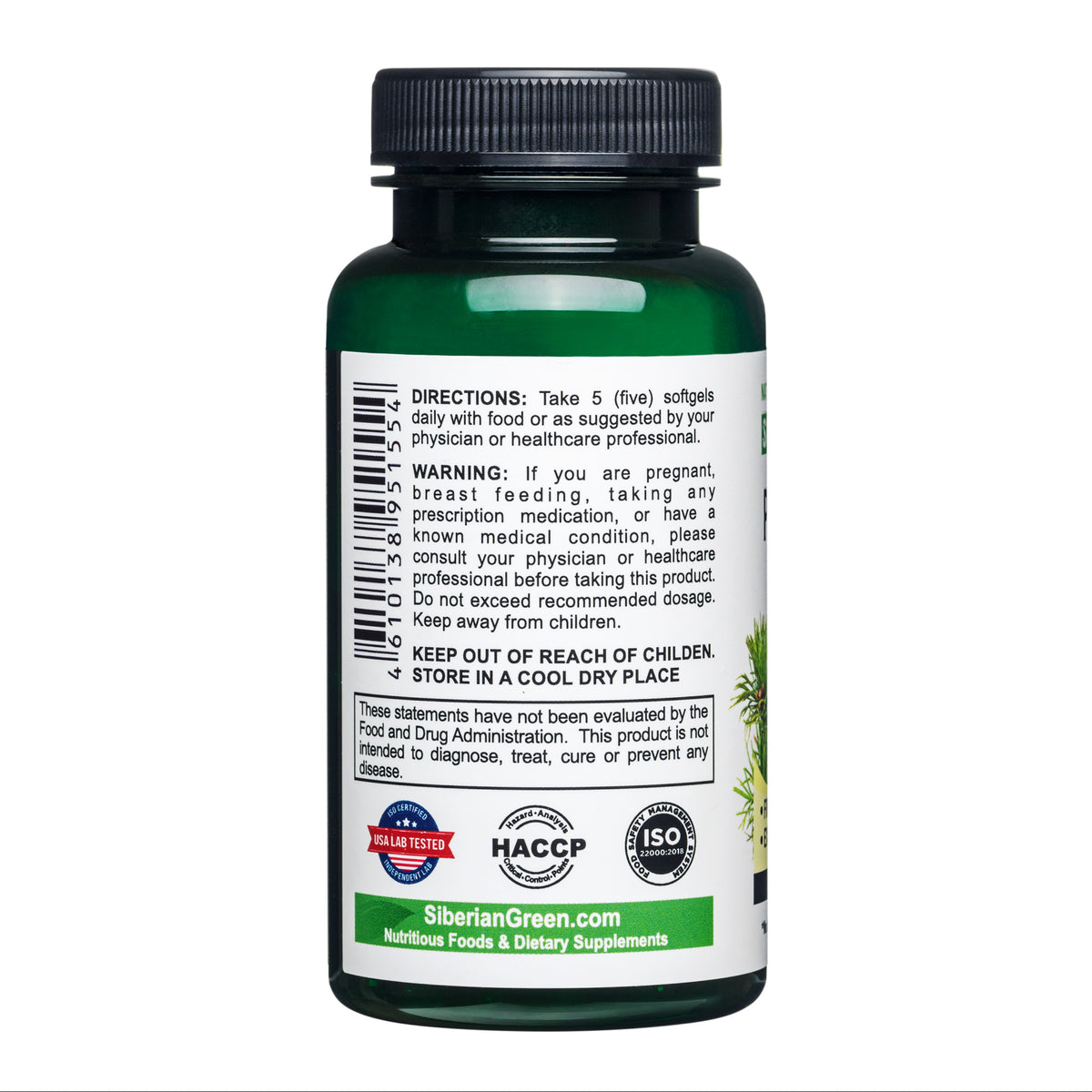 Siberian Pine Nut Oil Capsules – 200 Softgels | Wild Harvested & Cold Pressed