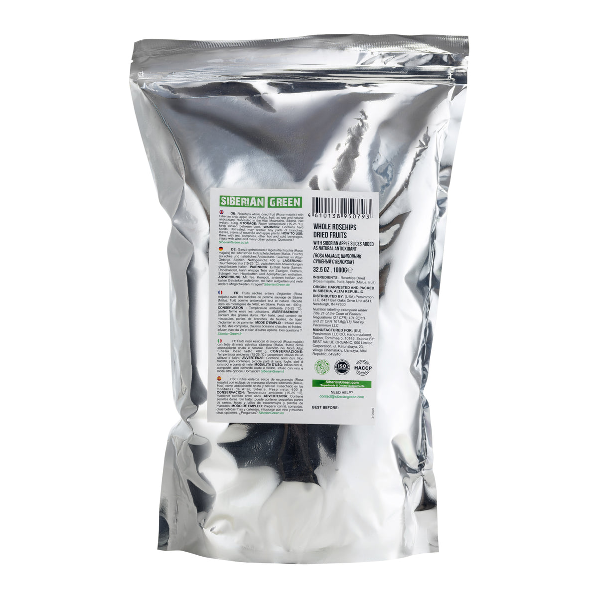 Siberian Dried Rose Hips Whole Seeds with Apple Slices – 1 kg | All-Natural Nutrient Preserved Product
