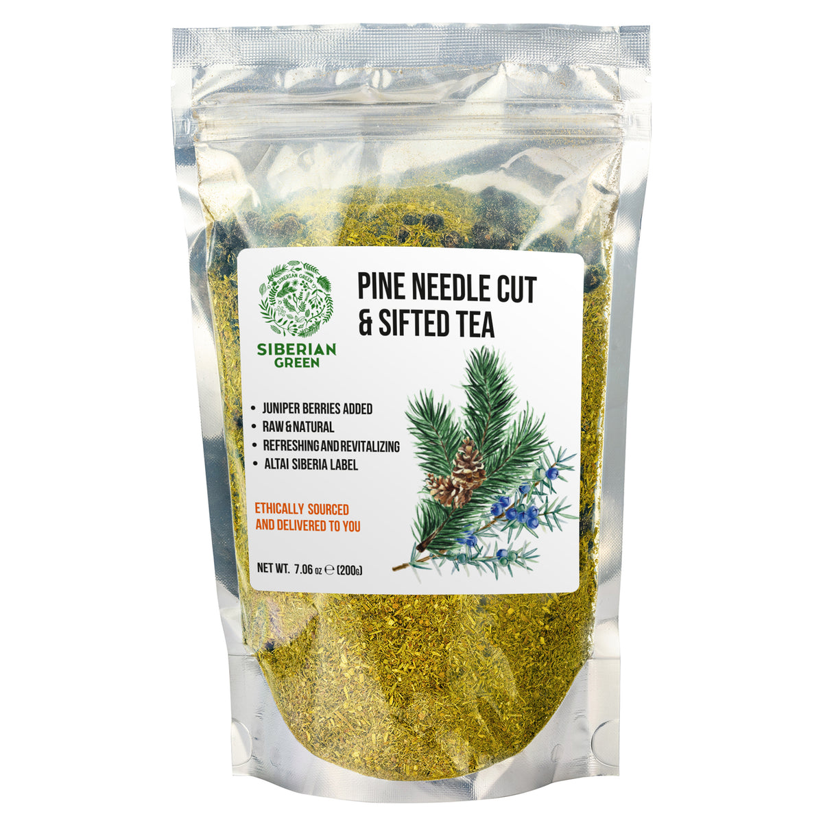 Tè alle bacche di ginepro e aghi di pino siberiano - 200 g di miscela sfusa