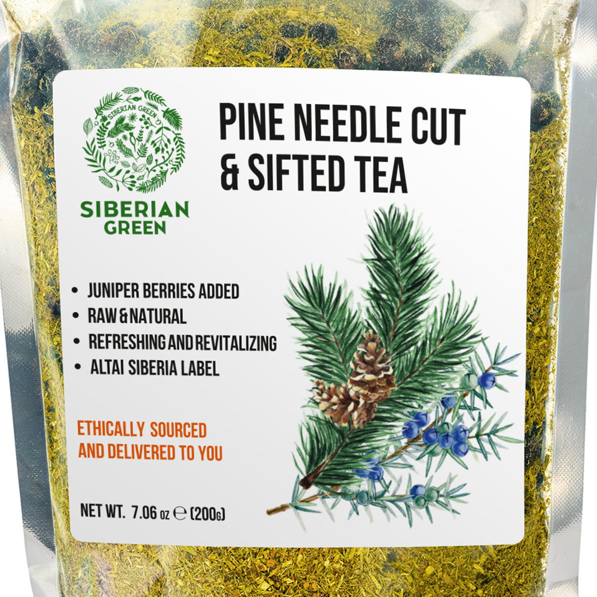 Tè alle bacche di ginepro e aghi di pino siberiano - 200 g di miscela sfusa