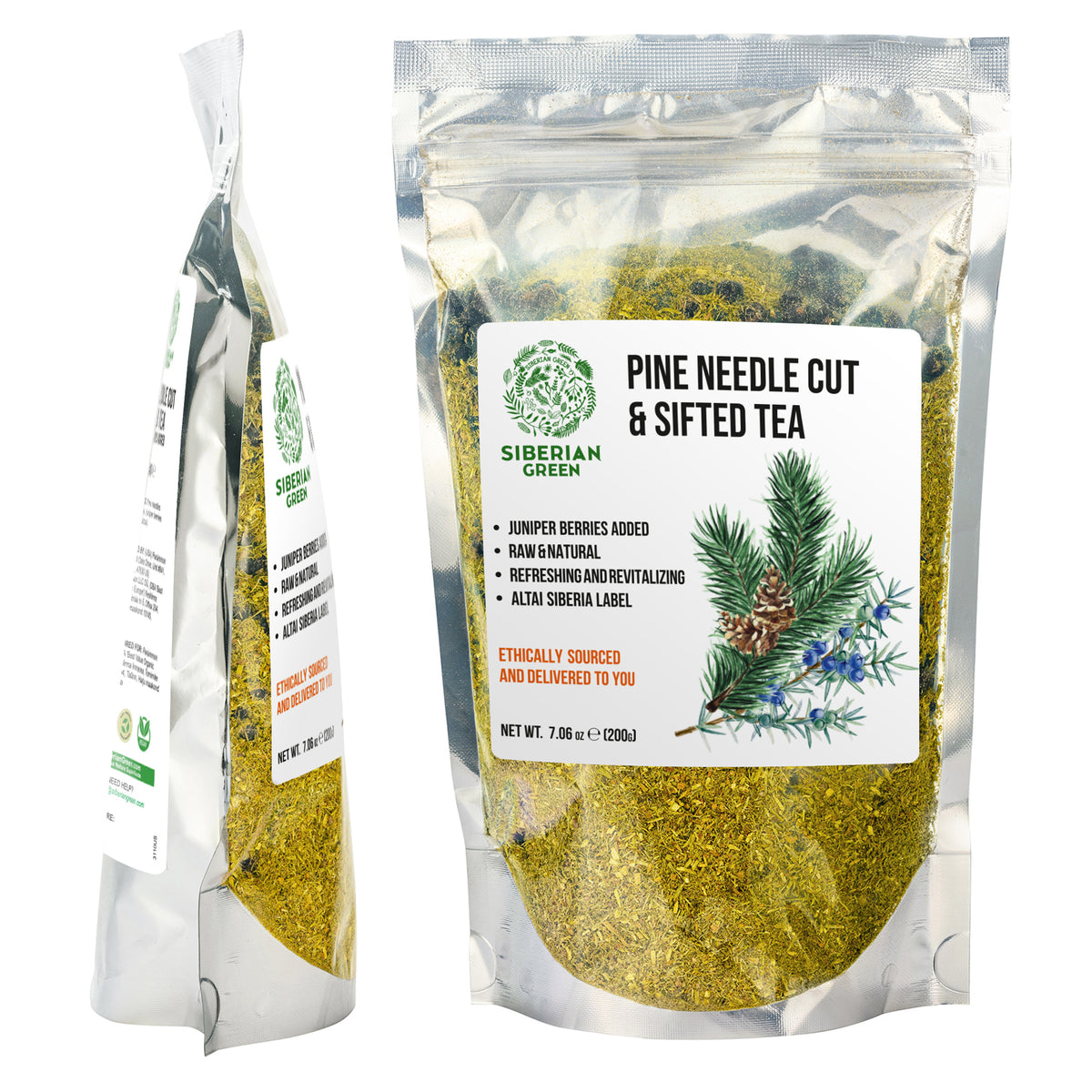 Tè alle bacche di ginepro e aghi di pino siberiano - 200 g di miscela sfusa