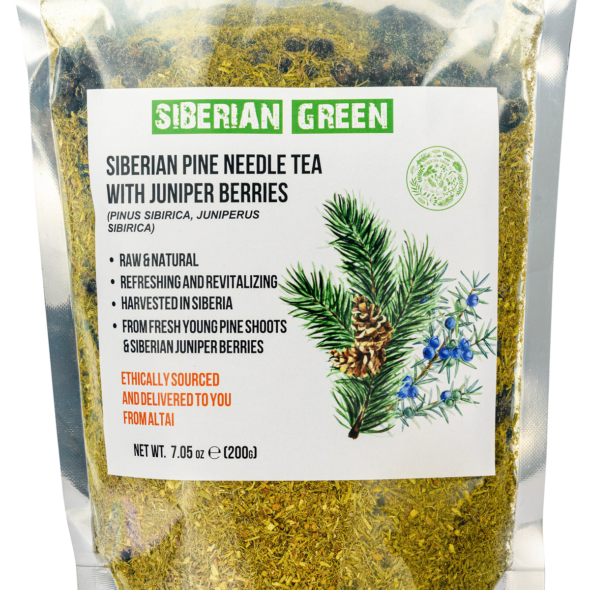 Siberian Pine Needle & Juniper Berry Tea – 200g Loose Blend
