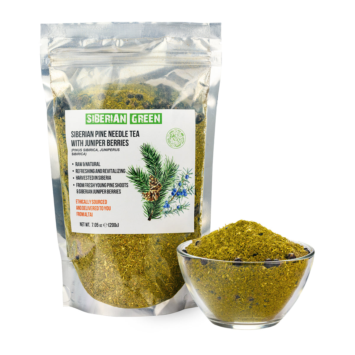 Siberian Pine Needle & Juniper Berry Tea – 200g Loose Blend