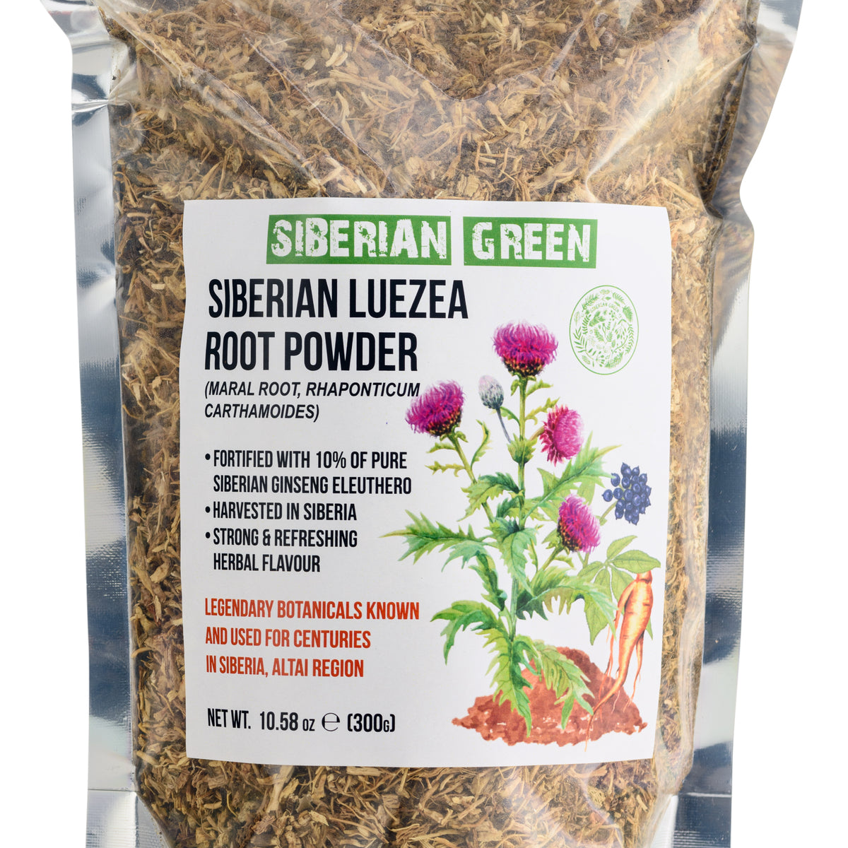 Leuzea Root Tea Herbal Powder 300g Wildcrafted Maral Rhaponticum Carthamoides from Altai