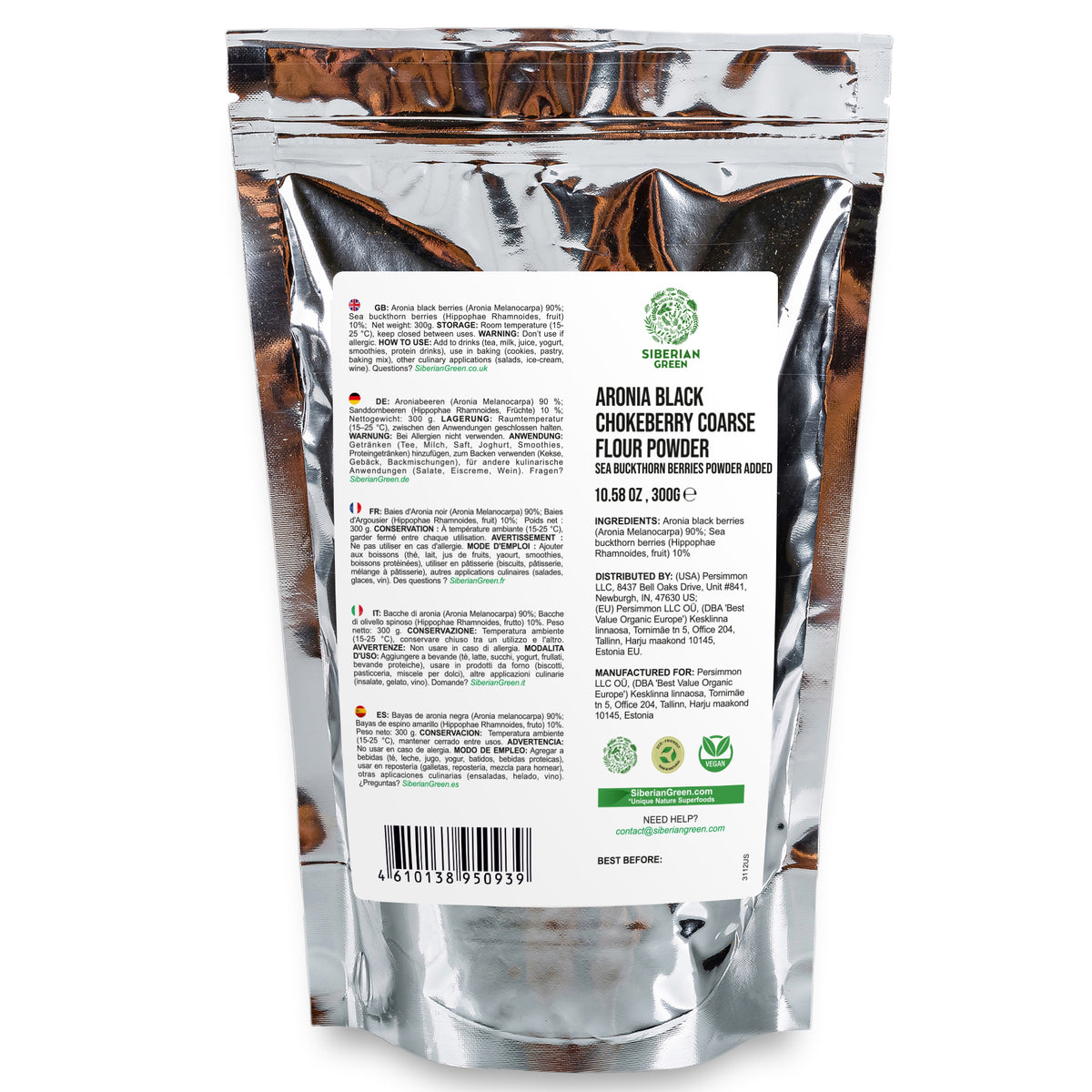 Polvere di Aronia Premium raccolta in natura arricchita con olivello spinoso - 300 g
