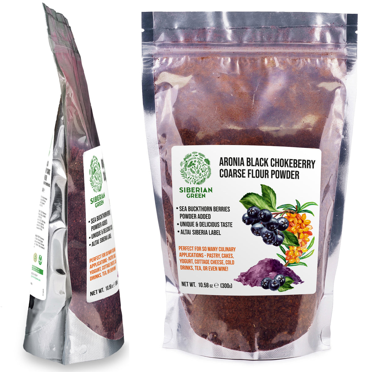Polvere di Aronia Premium raccolta in natura arricchita con olivello spinoso - 300 g