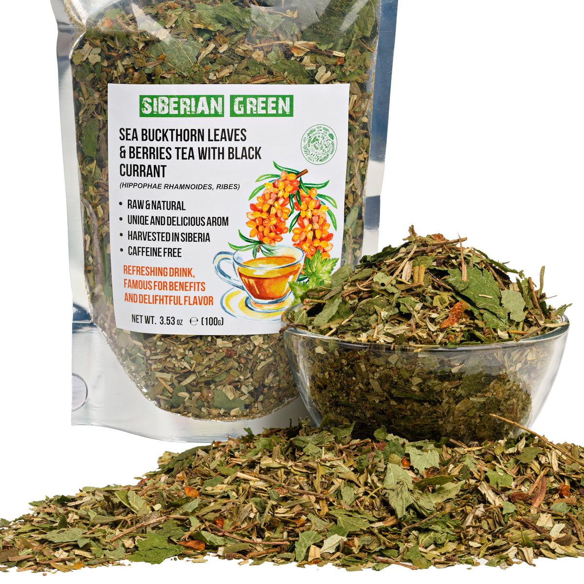 Siberian Green Sea Buckthorn & Black Currant Leaf Tea 