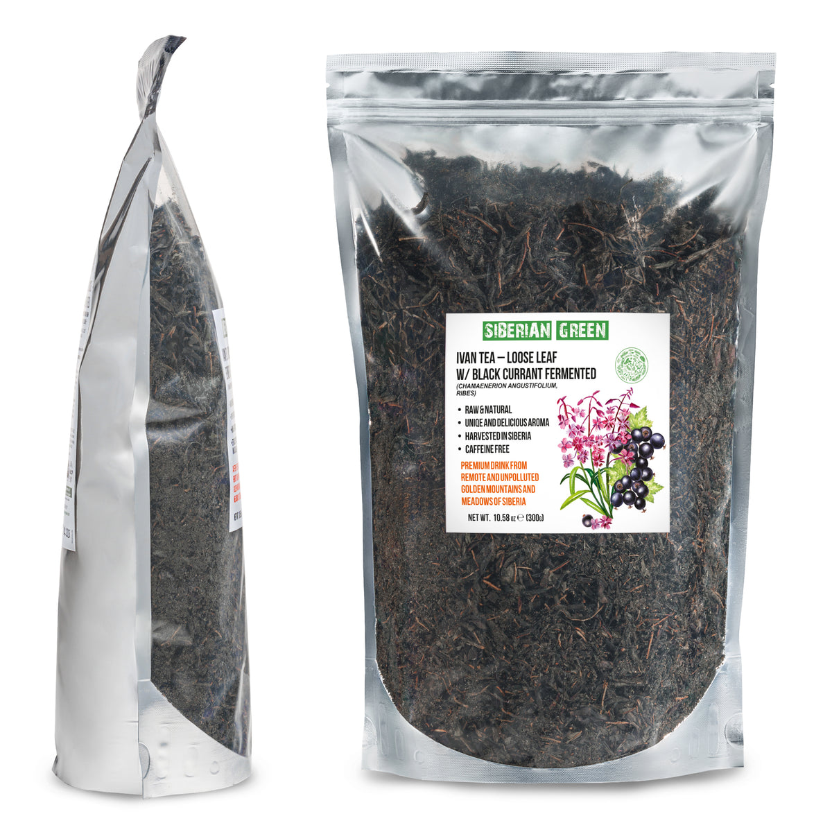 Siberian Green Ivan Tea – 300g (10.58 oz) | Premium Fermented Loose Leaf Ivan-Chai w/ Black Currant Leaves