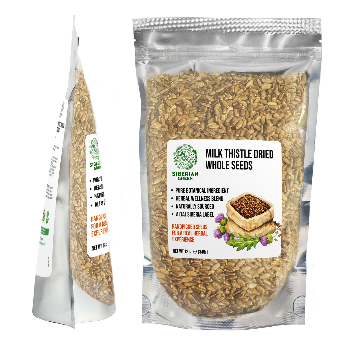 Graines entières séchées de chardon-Marie de Sibérie (Silybum marianum) – riches en antioxydants – 340 g (12 oz)