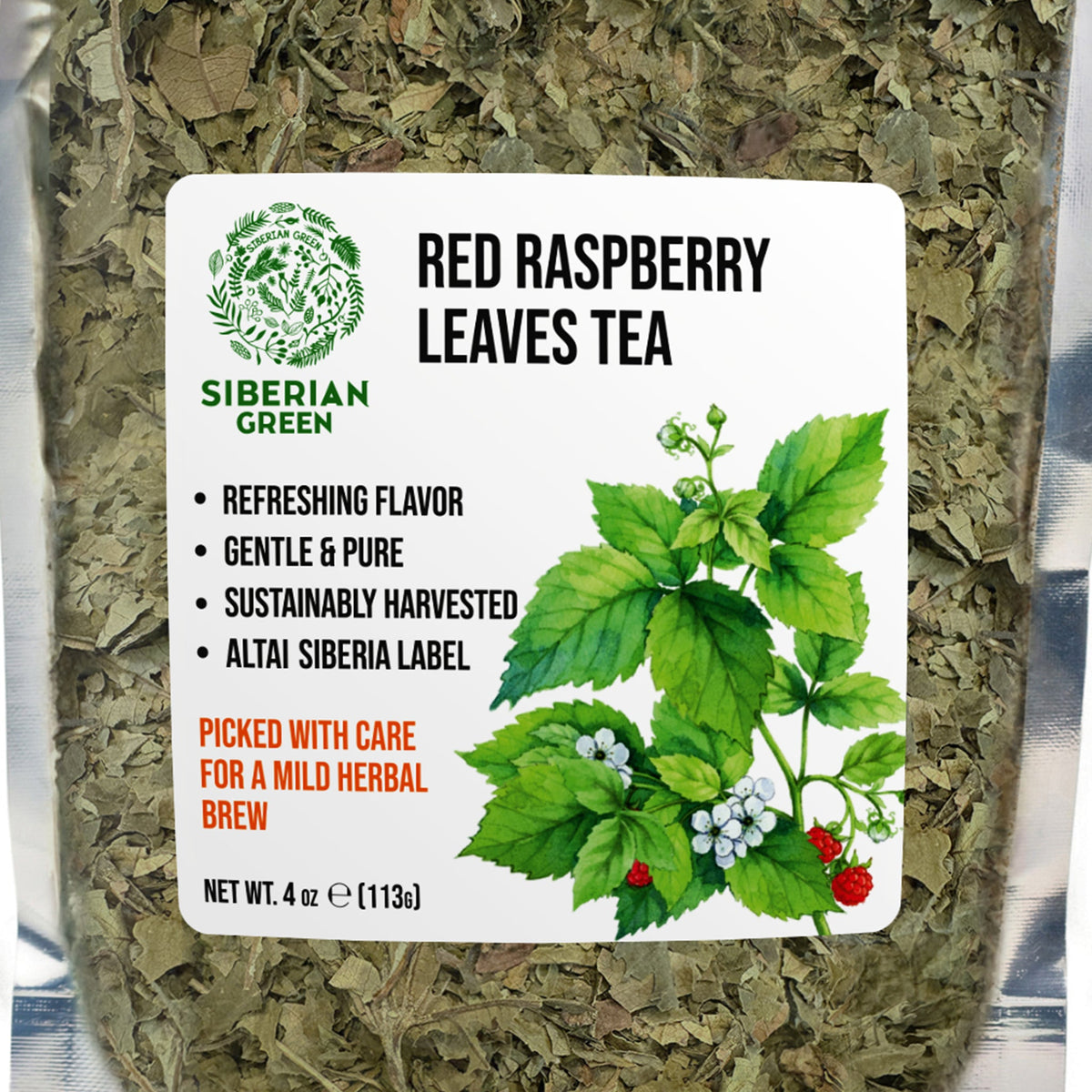 Tè alle foglie di lampone rosso siberiano 113 g - Tisana per il benessere delle donne, la digestione, il relax e l'equilibrio quotidiano - Europa