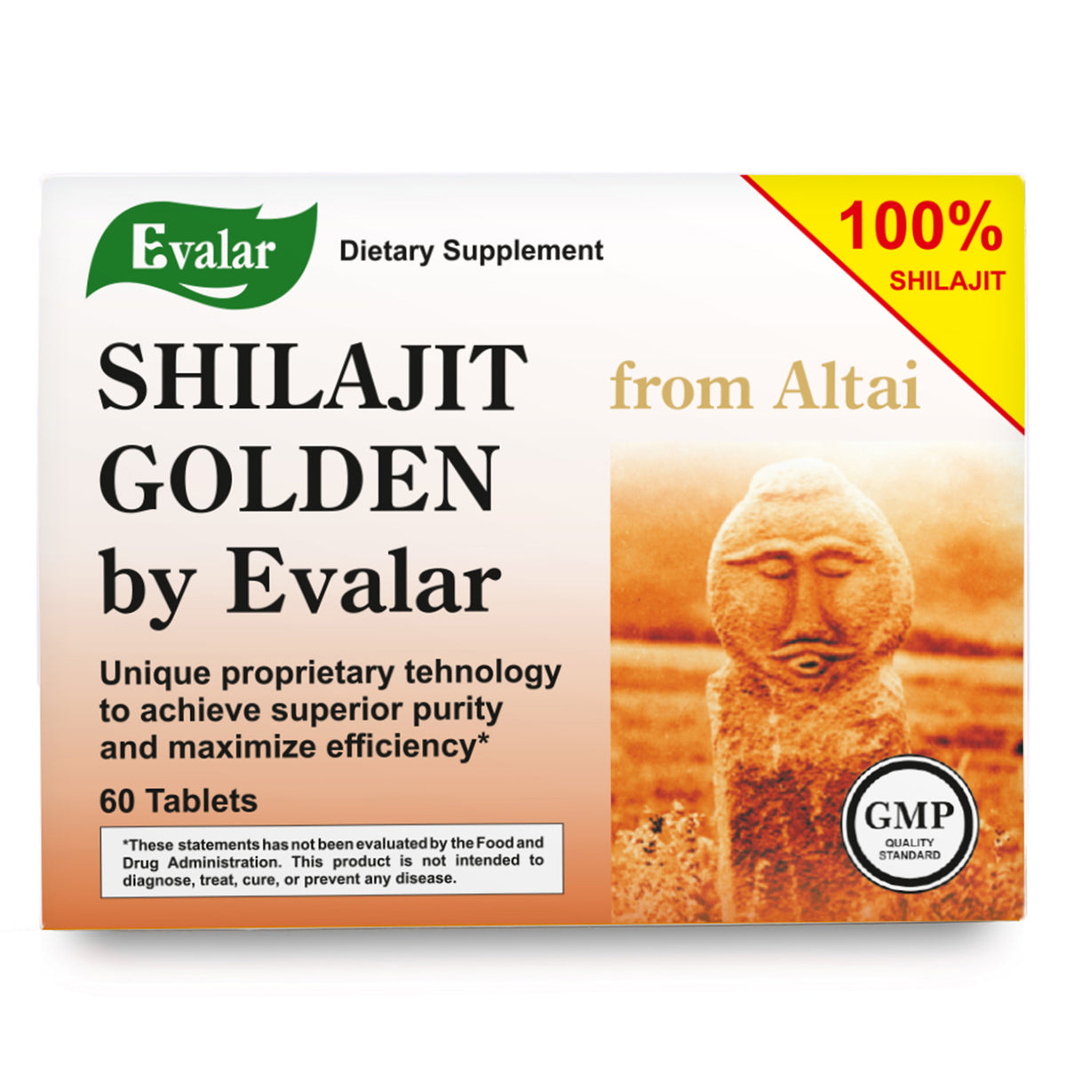 Evalar Shilajit Gold Mumijo Resin - 60 Capsules | Pure Altai Mumiyo