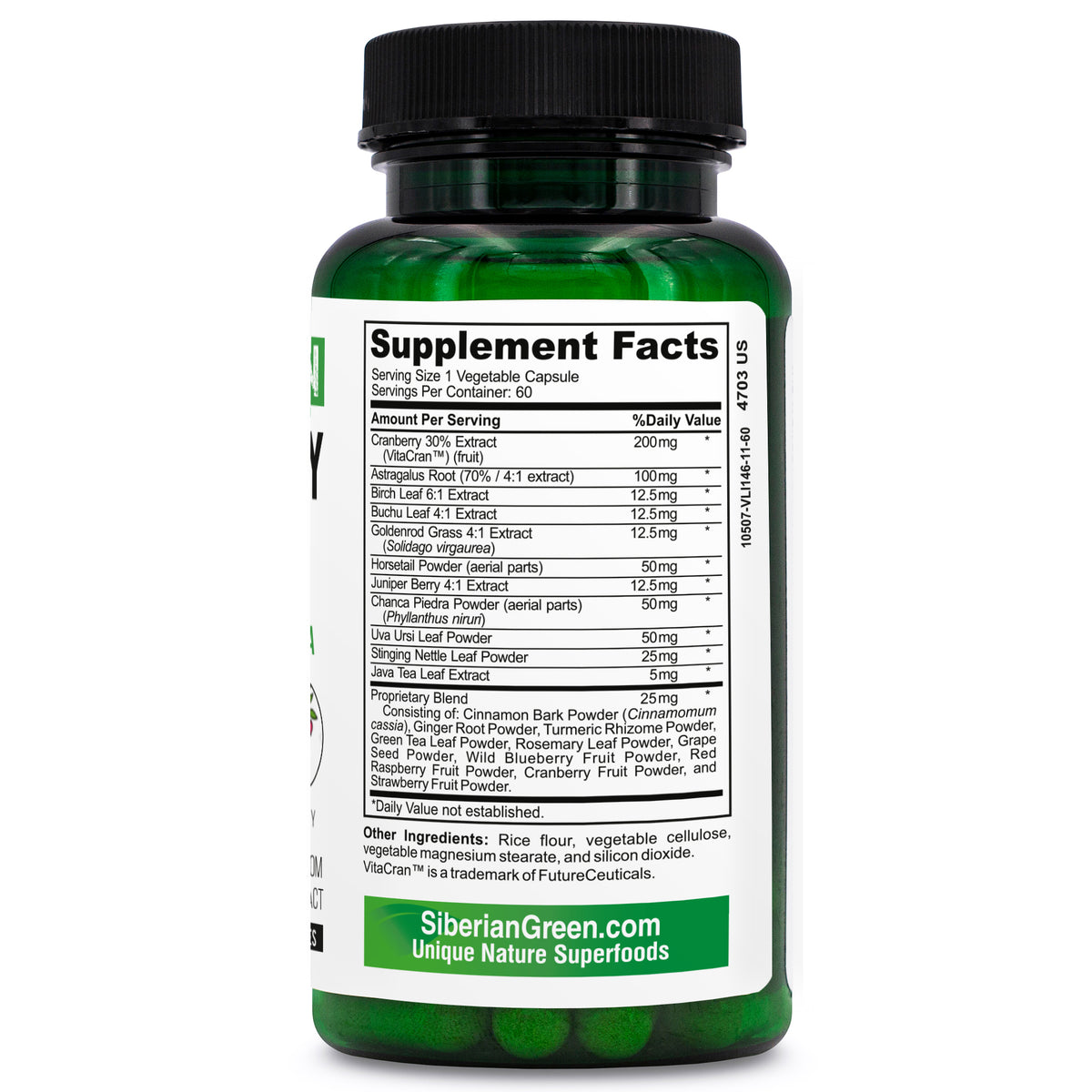 Kidney Detox Herb - Cranberry, Birch & Juniper Formula | 60 Capsules