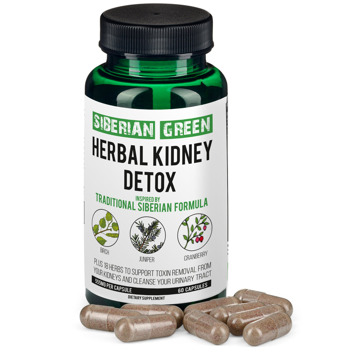 Kidney Detox Herb - Cranberry, Birch & Juniper Formula | 60 Capsules