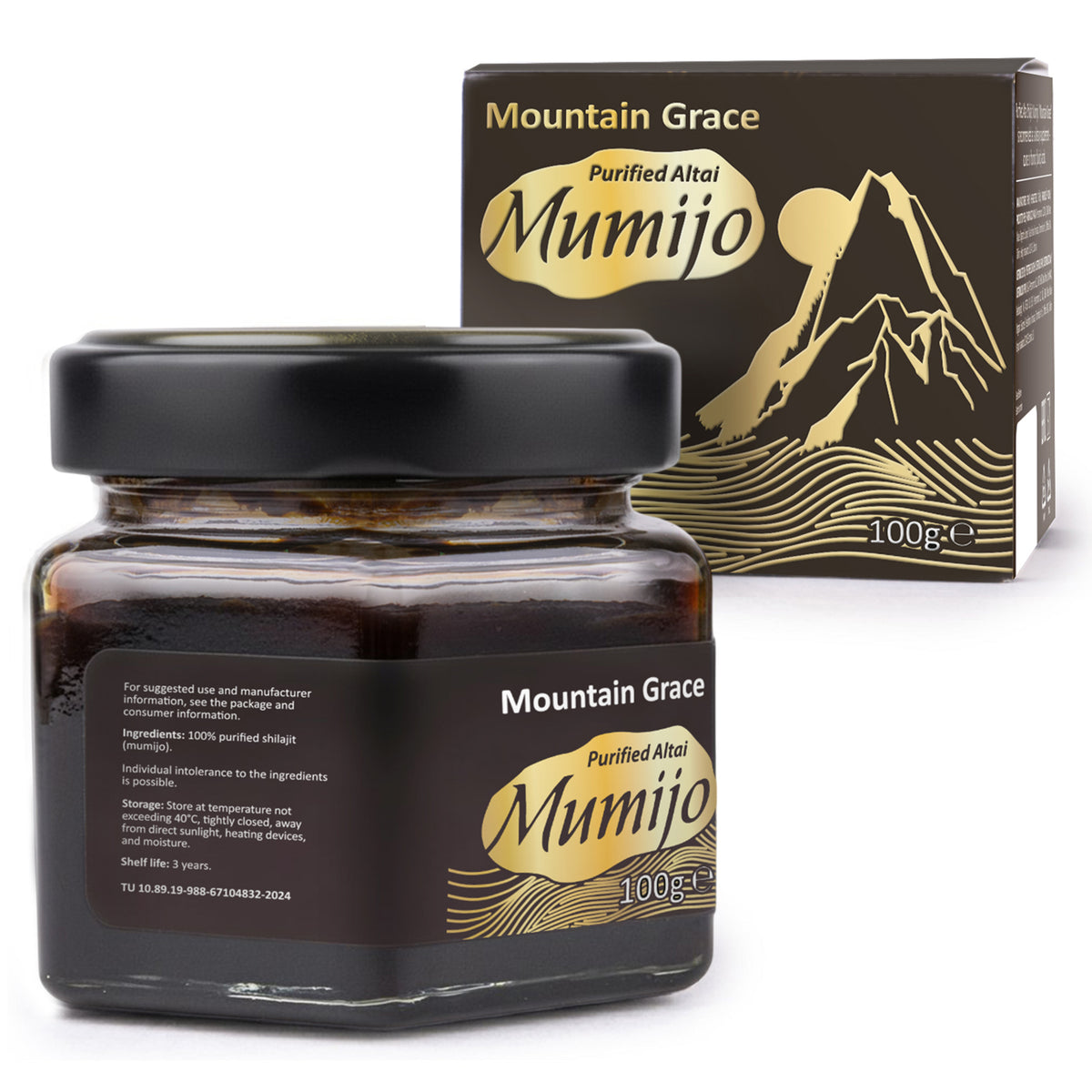 Résine de Shilajit de Sibérie - Altai Mumijo pour des solutions de santé améliorées | 100 gm
