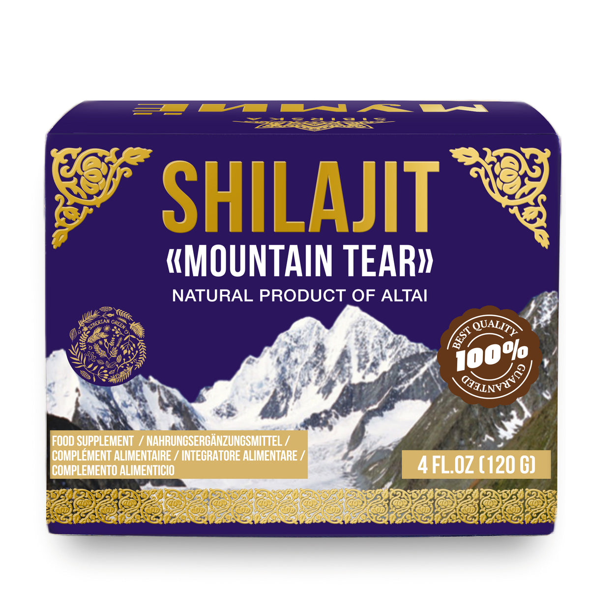 „Mountain Tear“ Altai Pure Premium Shilajit-Harz – 120 g natürliche Lebenskraft
