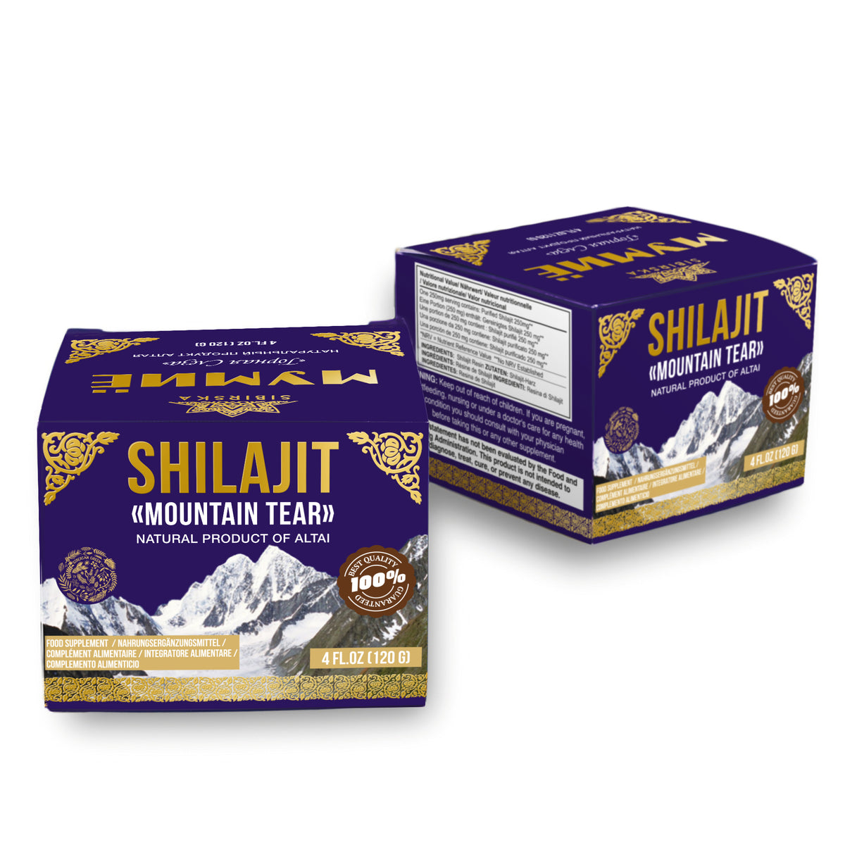 „Mountain Tear“ Altai Pure Premium Shilajit-Harz – 120 g natürliche Lebenskraft